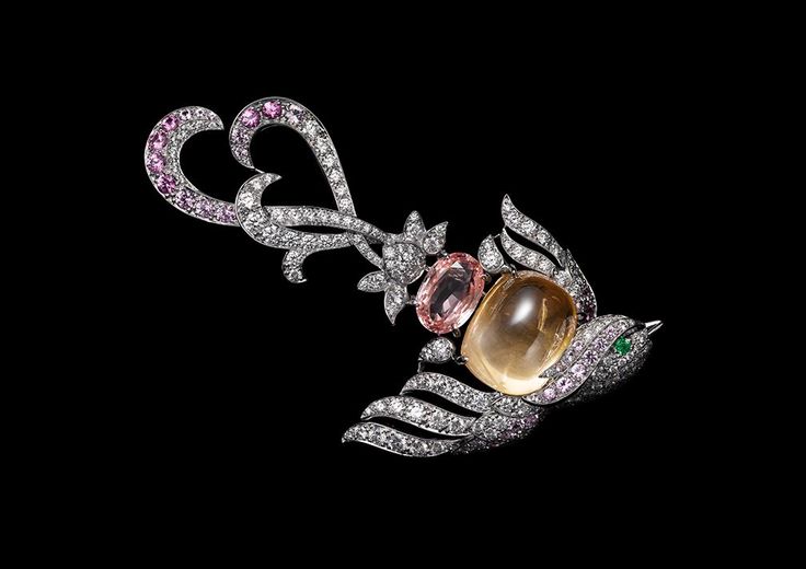 #Cartier  /  Chinese Influences – High Jewelry Brooch Platinum, one 15.57-cara...
