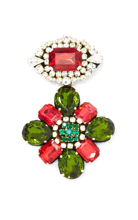 Crystal Flower Brooch by Stella Jean Now Available on Moda Operandi