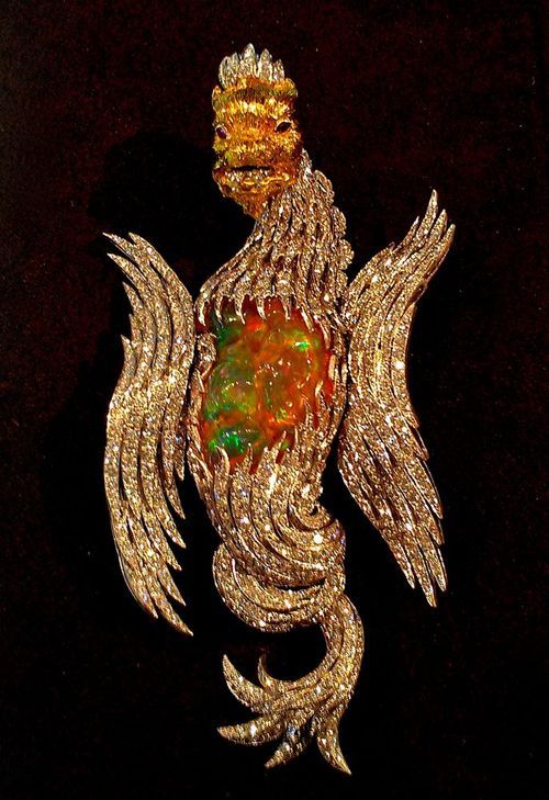 Gianmaria Buccellati, One-of-a-kind Opal Dragon brooch, 1976