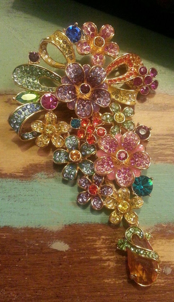 Joan Rivers Limited Edition Cascading Flowers Brooch Mint Free Shipping | eBay