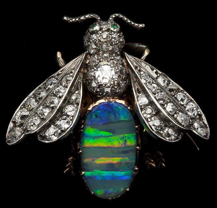 Vintage Opal Bee Brooch