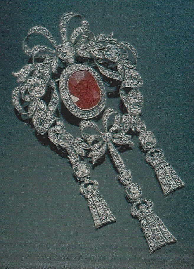 Ruby and diamond brooch. Formerly in the collection of the Princes Von Thurn Und...