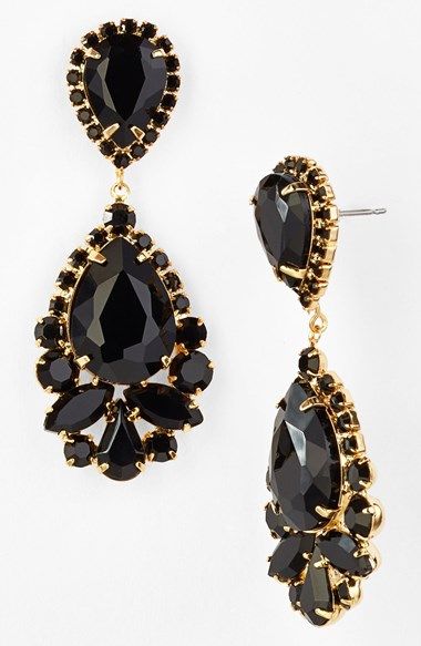 Black & gold earrings