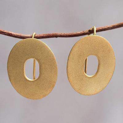 Golden Aura Gold Plated Earrings Peru Artisan Jewelry