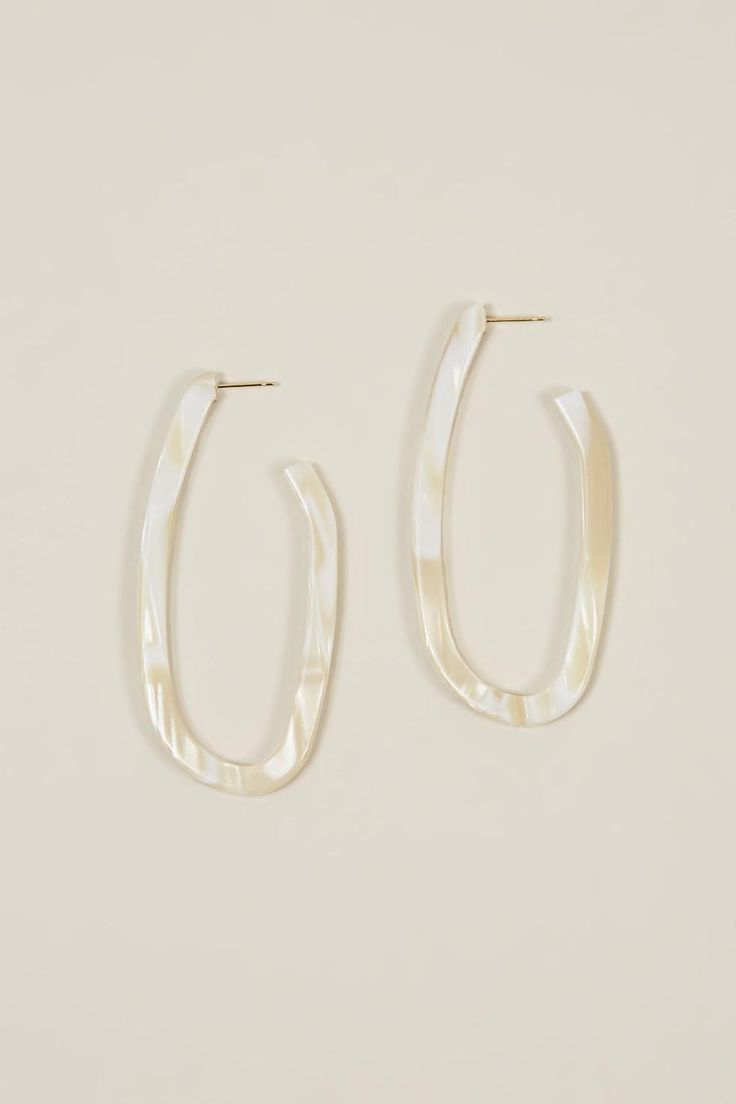 Maya crooked hoop earrings by Rachel Comey