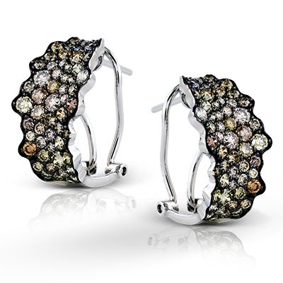 Midnight Collection - These gorgeous 18K white and black gold earrings are compr...