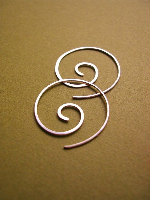 Spiral Hoops (Large) -- handmade sterling silver jewelry