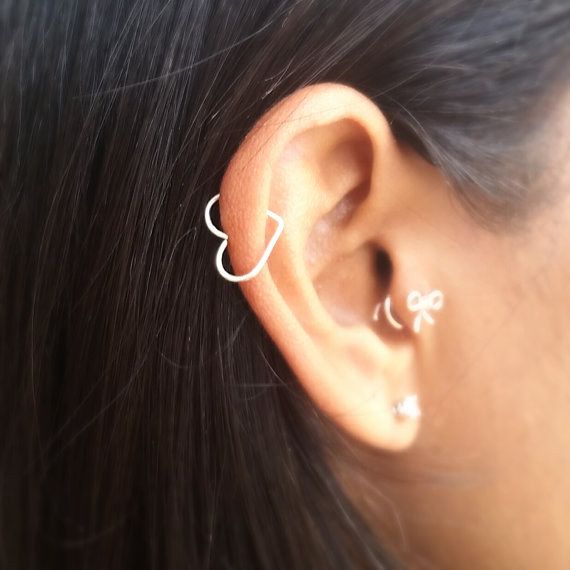 What a cool idea — an open heart earring with no stud closure. | 17 Pieces Of ...