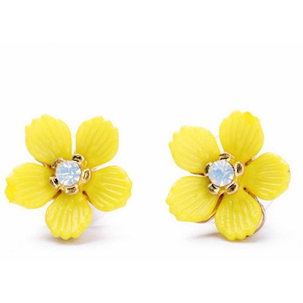 ZMJ Yellow Stud Earrings Fashion Flower Chic Earrings ♦F&I♦