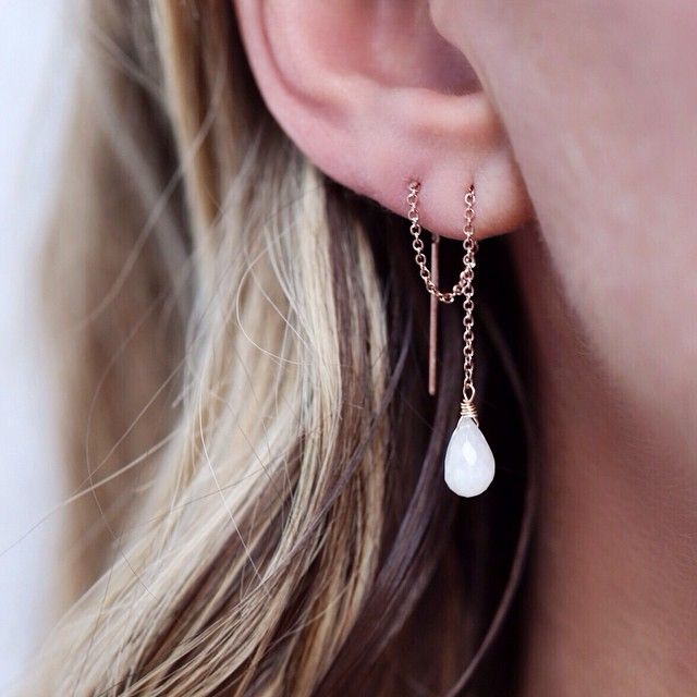 “Introducing the Threader earrings in #Rosegold! Thread'em through once or twi...
