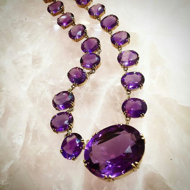 A gorgeous amethyst necklace with the clasp in the biggest piece of amethyst!!