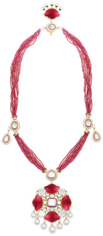 Gemfields’ Amrapali necklace featuring 240ct of rubies from Mozambique and 34 ...