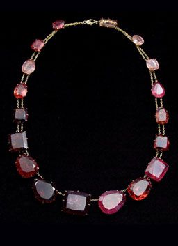 H.Stern - Spring Collection. Necklace in 18k yellow gold with pink tourmalines a...