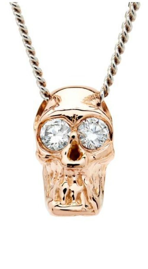 I love these Alexis Kletjian skulls! In rose gold with diamonds.