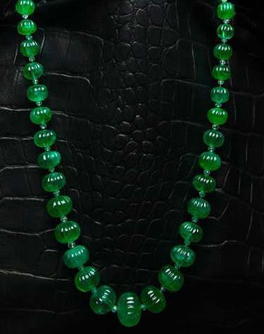Piranesi - emerald beads necklace