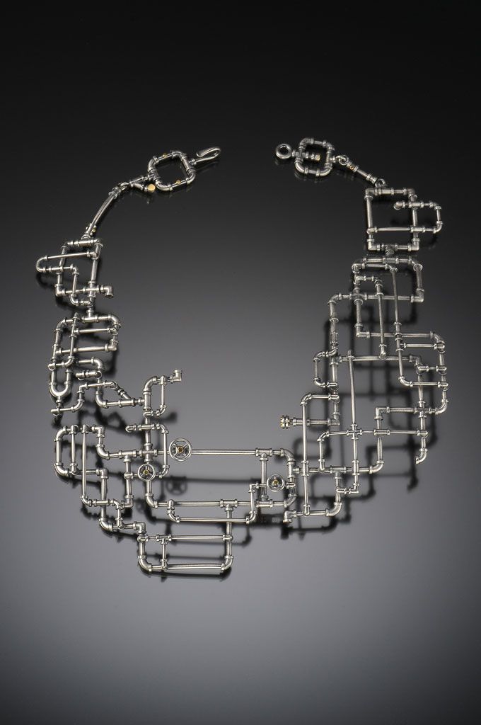 Portfolio | Yuri Tozuka Pipe Necklace, 2013 Material: Sterling Silver, 22k Yello...