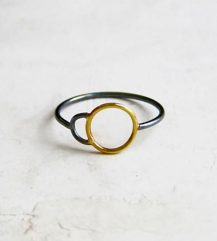 Anaphase Gold & Silver Ring by Meander Works