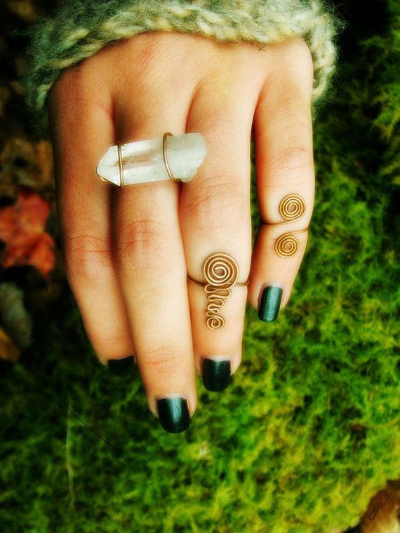 Small MidFinger Copper Hippie Ring by FrolicInTheForest on Etsy, $6.00