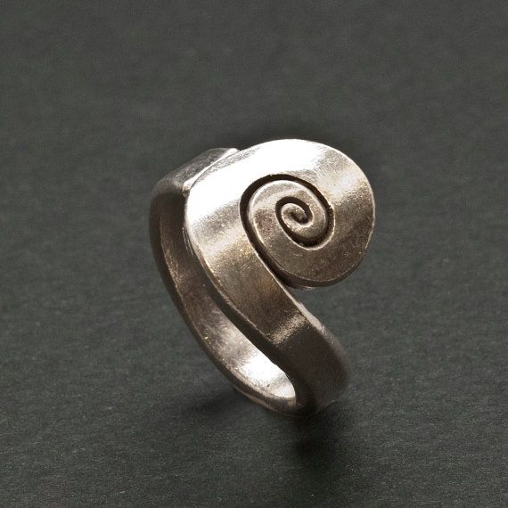 Spiral Silver Ring Infinity Ring Greek Style Ring by SunSanJewelry