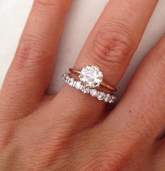 YES. Vintage Old Mine Cut 1.38 Carat Solitaire Diamond 14k Engagement Ring