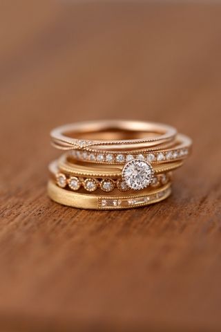 gold ring stack