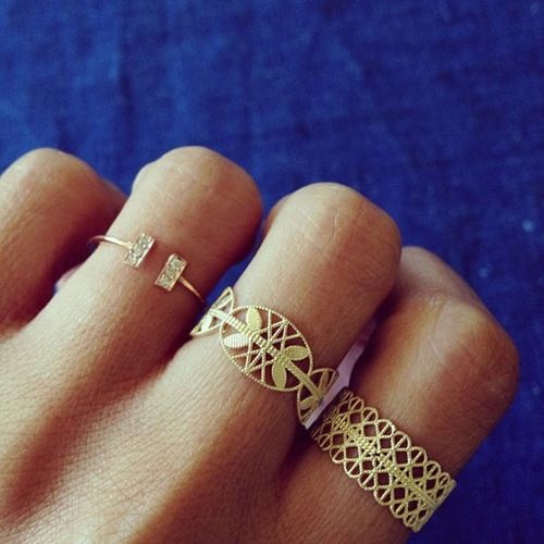 little gold rings.