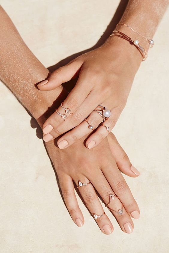 stacked fine rings by Samantha Wills