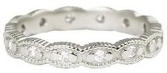 Megan Thorne Ribbed Scallop Band in White Gold