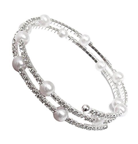 Crystal Wrap Bracelet Z12 Flexible Pearl Bridal Fancy Recyclebabe Bracelets www....