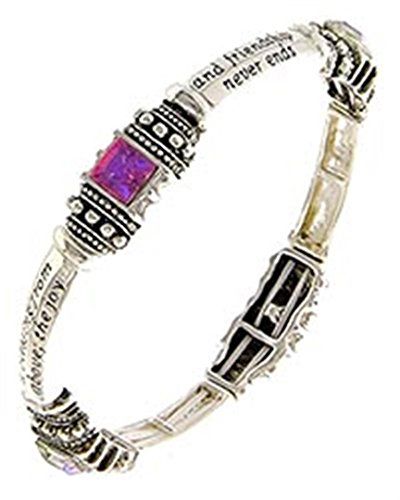 Daughter Blessing Stretch Bracelet C53 Pink AB Crystal Bo... www.amazon.com/...