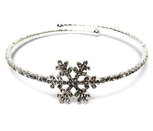 Delicate Snowflake Adjustable Bangle Bracelet Z4 Recycleb... www.amazon.com/...