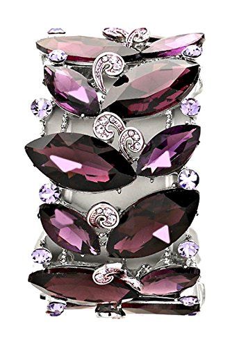 Fancy Stretch Bracelet BJ Purple Lavender Crystal Luxury ... www.amazon.com/...