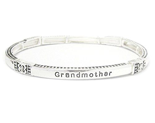 Grandmother Stretch Bracelet Silver Tone Delicate Grandma... www.amazon.com/...