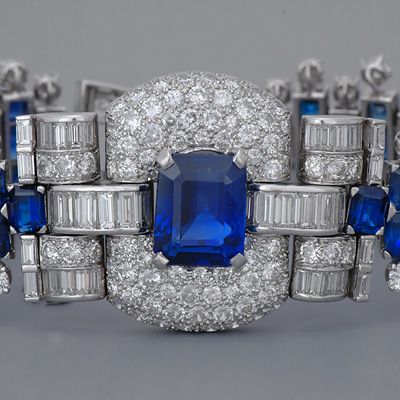 Art Deco Ceylon Sapphire Bracelet