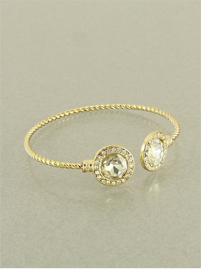 Diamond Connoisseur Austrian Crystal Gold Bracelet