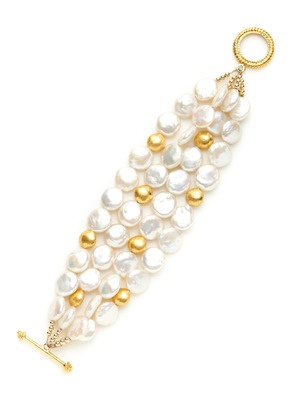 KEP Gold & Freshwater Pearl Bracelet