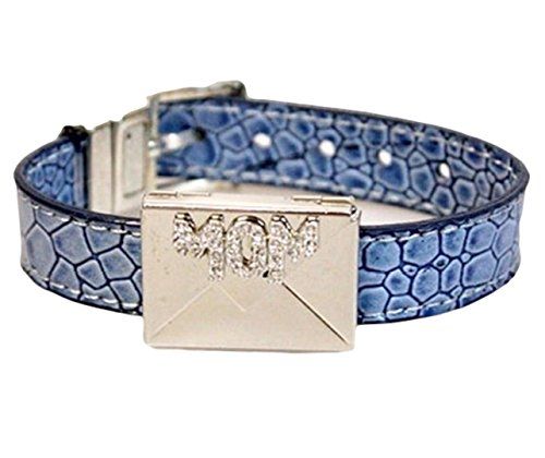 Mom Envelope Bracelet Blue Alligator Leatherette Band Z2 ... www.amazon.com/...