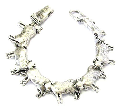 Recyclebabe Bracelets Cow Charm Bracelet C22 Silver Tone ... www.amazon.com/...