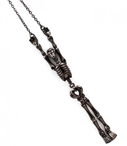 Skeleton Necklace Moving Joints BB Black Gunmetal Recycle... a.co/bGOnHHd