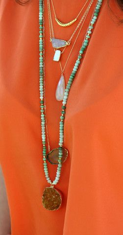 CHRYSOPRASE citrine druzy necklace | Kei Jewelry