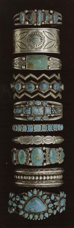 Navajo bracelets from the Millicent Rogers collection.