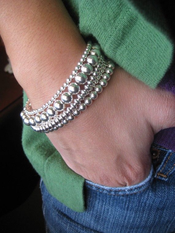 Sterling Silver Bracelet Silver Bracelet by JewelryMadebyMaggie,