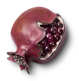 Hemmerle Pomegranate brooch ~ rubellites, diamonds, copper, silver and gold
