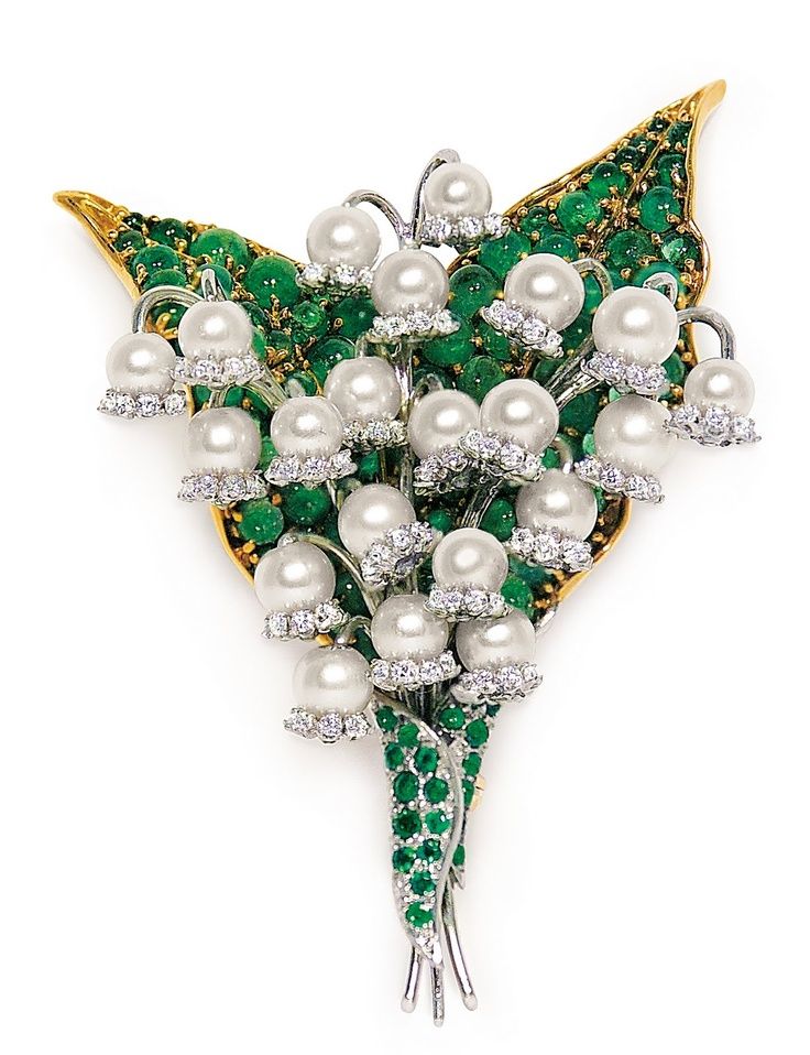 Lily of the Valley brooch by Fulco di Verdura | Jewels du Jour
