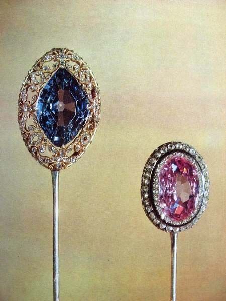 THE ROMANOVS JEWELRY ~ Diamonds, gold, silver, enamel 1.5 x 1.9 cm 1.8 x 2.6 cm....
