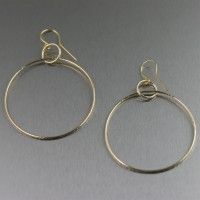 Chased Rim Nu Gold Hoop Earrings. The perfect gold hoop earrings for everyday ap...