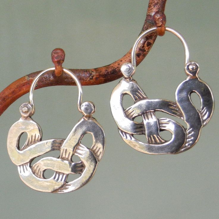 Earrings | Manya Pickard. Sterling silver.