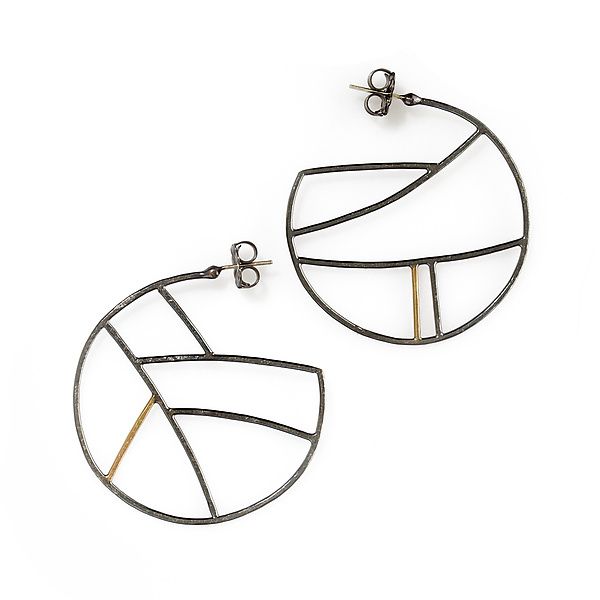 Gold Shape Hoops: Kendra Renee: Gold & Silver Earrings | Artful Home