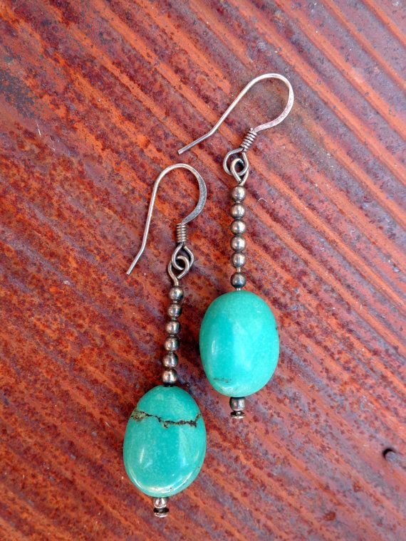 Hand Crafted Turquoise and Sterling Silver by DandelionsAndRust