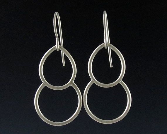 Sterling Silver Double Teardrop Dangle by annewalkerjewelry
